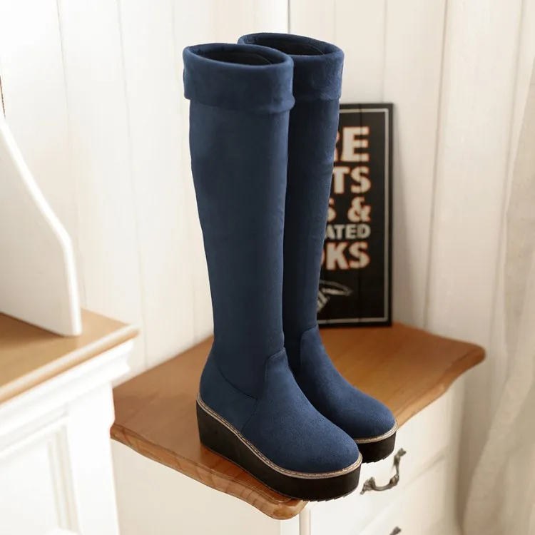 Ботфорты женские выше колена ботфорты с губчатым рукавом водонепроницаемые для