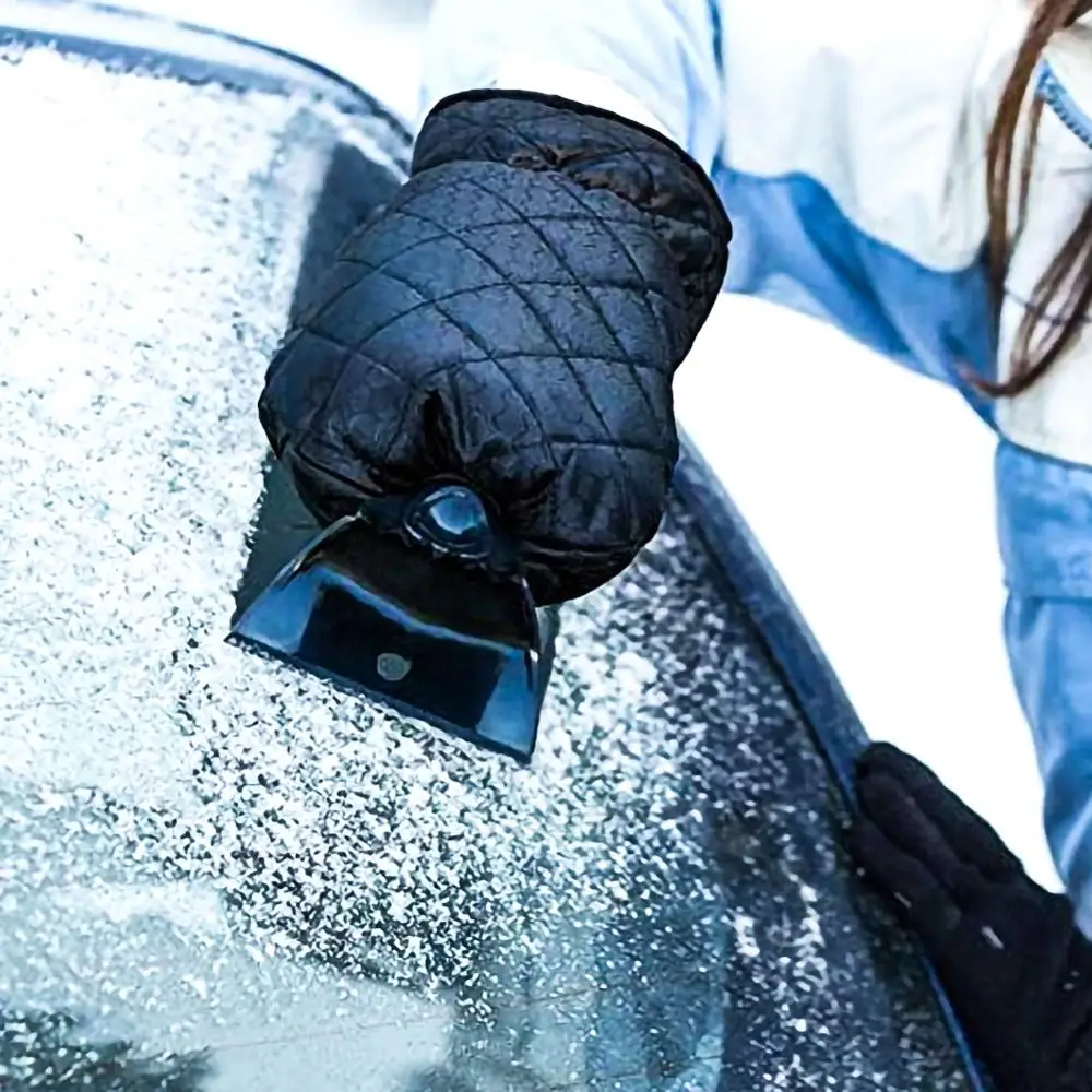 Скребок для льда на лобовое стекло автомобиля щетка лопаты с теплыми перчатками