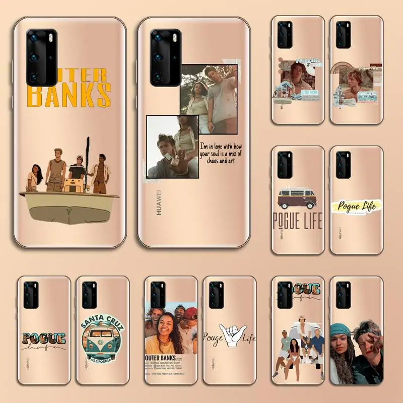

Outer Banks - Livin' the Pogue Life Phone Case Transparent for Huawei P20 P30 P40 lite pro P smart 2019 honor 8x 10i