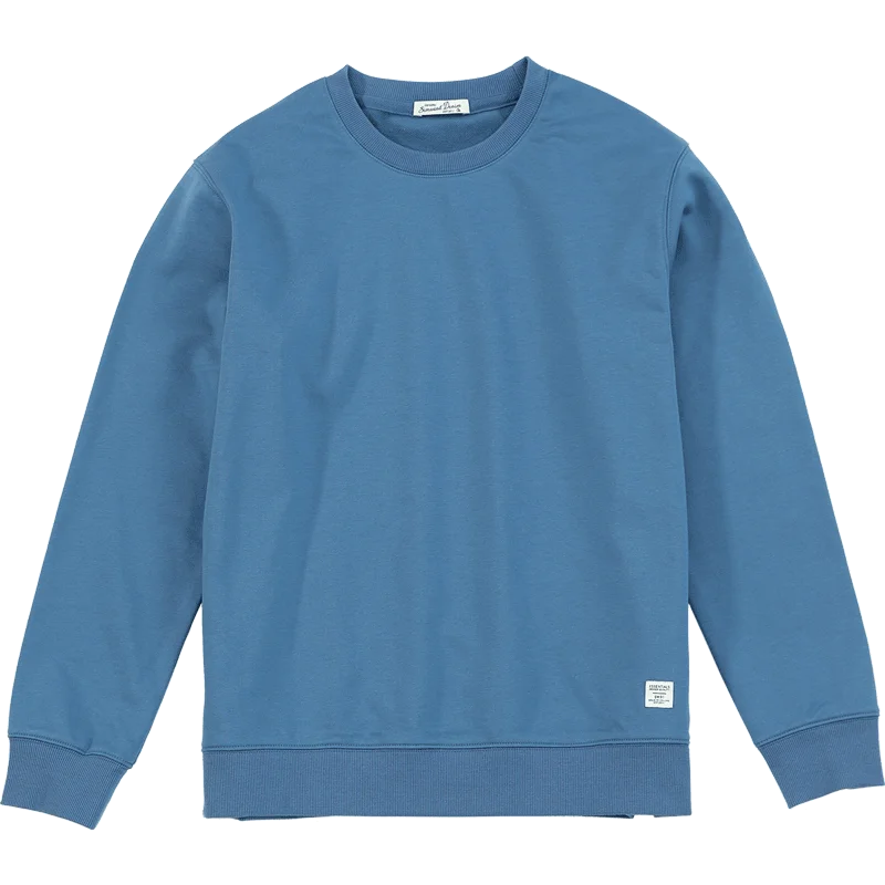 SIMWOOD 2022 Autumn New Hoodies Men Casual Minimalist Sweatshirt O-Neck Embroidery Logo Plus Size Basic Pullover  SI980547
