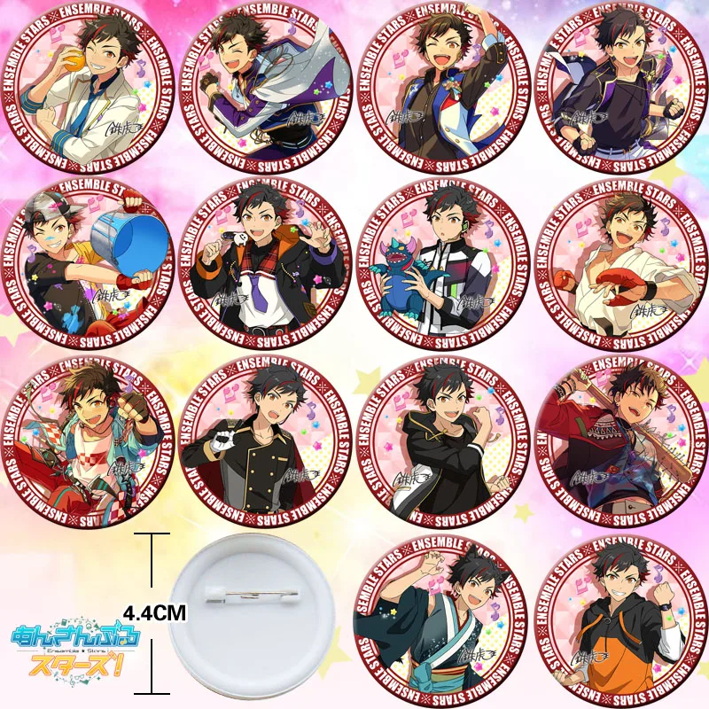 

14pcs Ensemble Stars Nagumo Tetora Bedge Collect Backpack Bags Badge 44mm Button Brooch Pin Souvenir Figuras Cosplay Gift