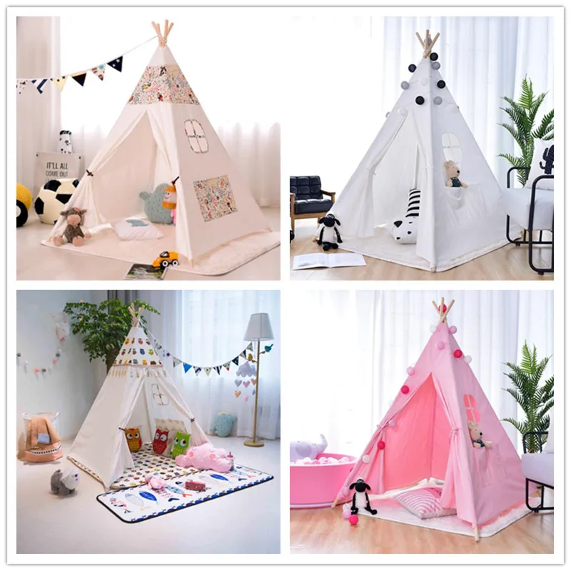 Baby Tent for Kids Playhouse Indian Playground Children's Indoor Game Wigwam Dry Pool Portable Toddler Teepee Toys Home Decor | Игрушки и