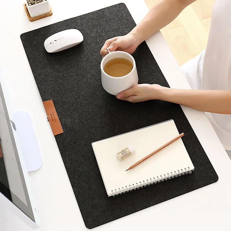 

735*325mm Large Office Desk Mat Modern Table Keyboard Computer Mouse Pad Wool Felt Laptop Cushion Desk Mat Gaming Mousepad Mat