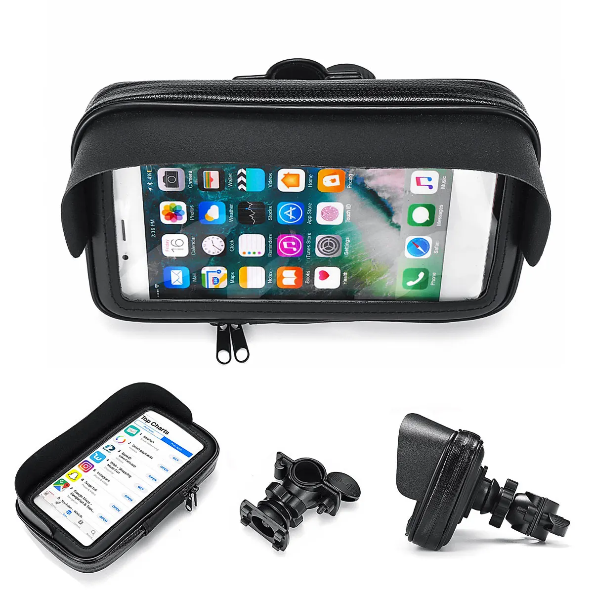 

6.3inch Waterproof Bike Phone Holder MTB Bicycle Phone Bag Holder Pouch Motorcycle Mount for Samsung for iPhone for LG V20/Mate