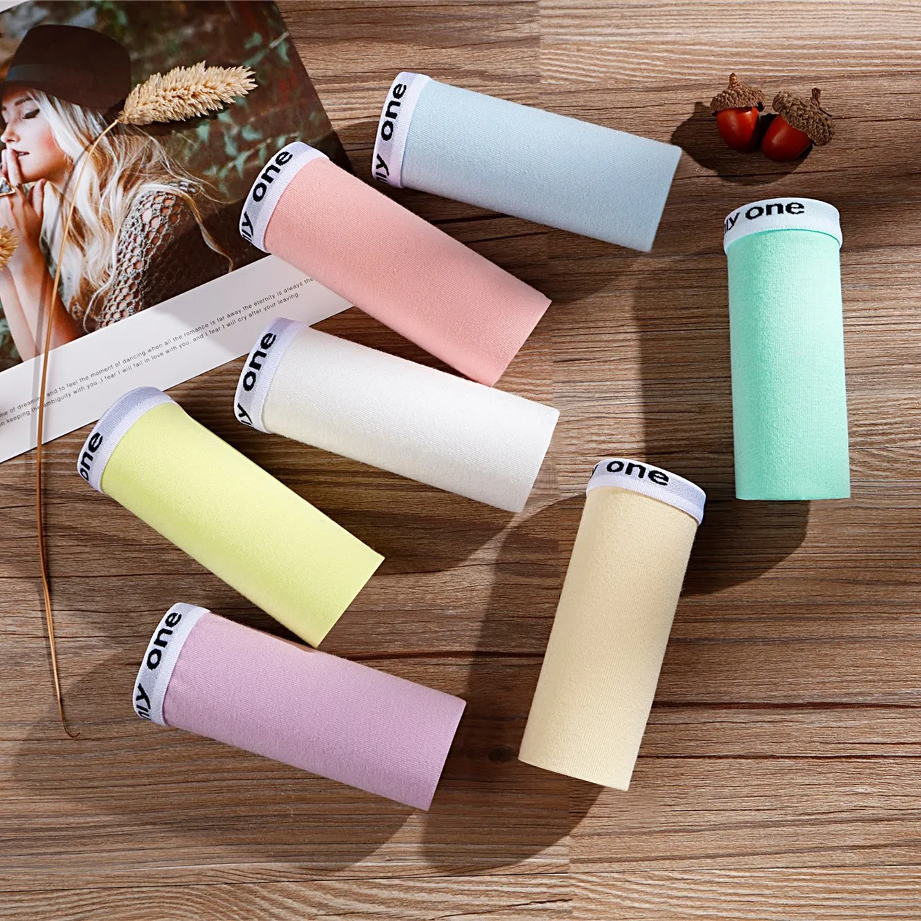 

New Style Cotton Women's Underwear 95 PureCotton Candy Simple Women's Underwear Solid Color Women's UnderwearWholesale 10 Colors