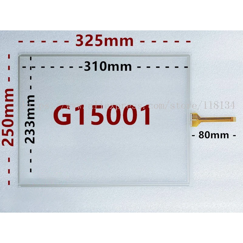 

GT/GUNZE U.S.P. 4.484.038 G15001 Touch Screen Glass Panel Digitizer Touch pad Cable width: 9mm