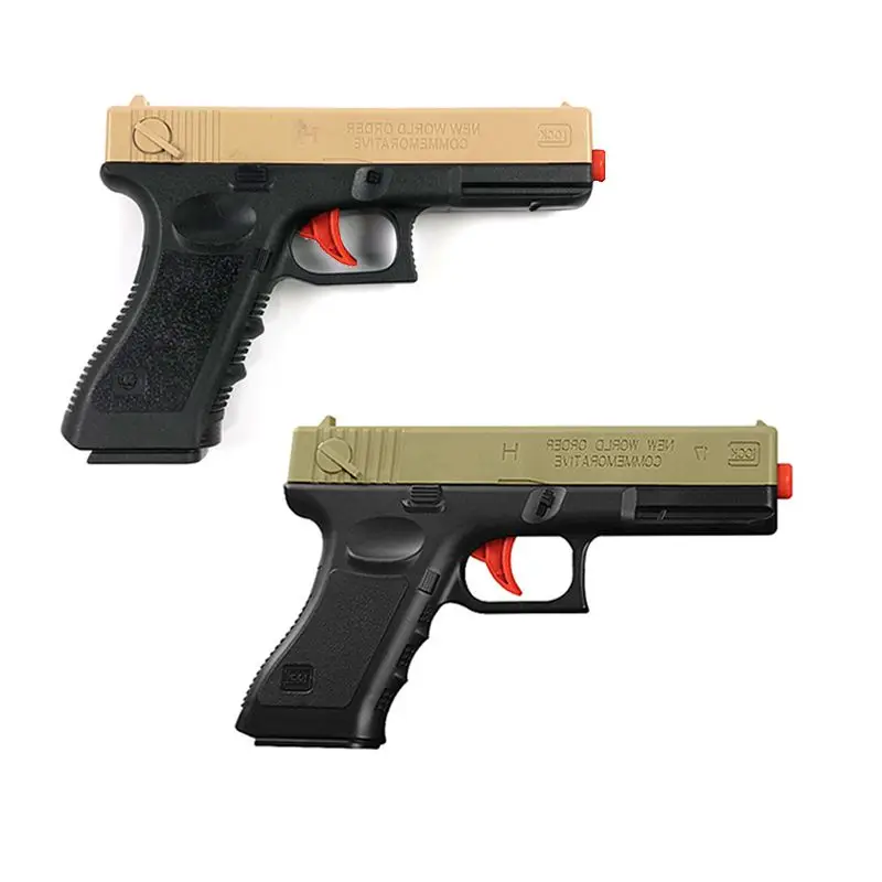 Детский гелевый пистолет 2 шт пластиковый Glock 17 1911 водяная пуля ручная загрузка