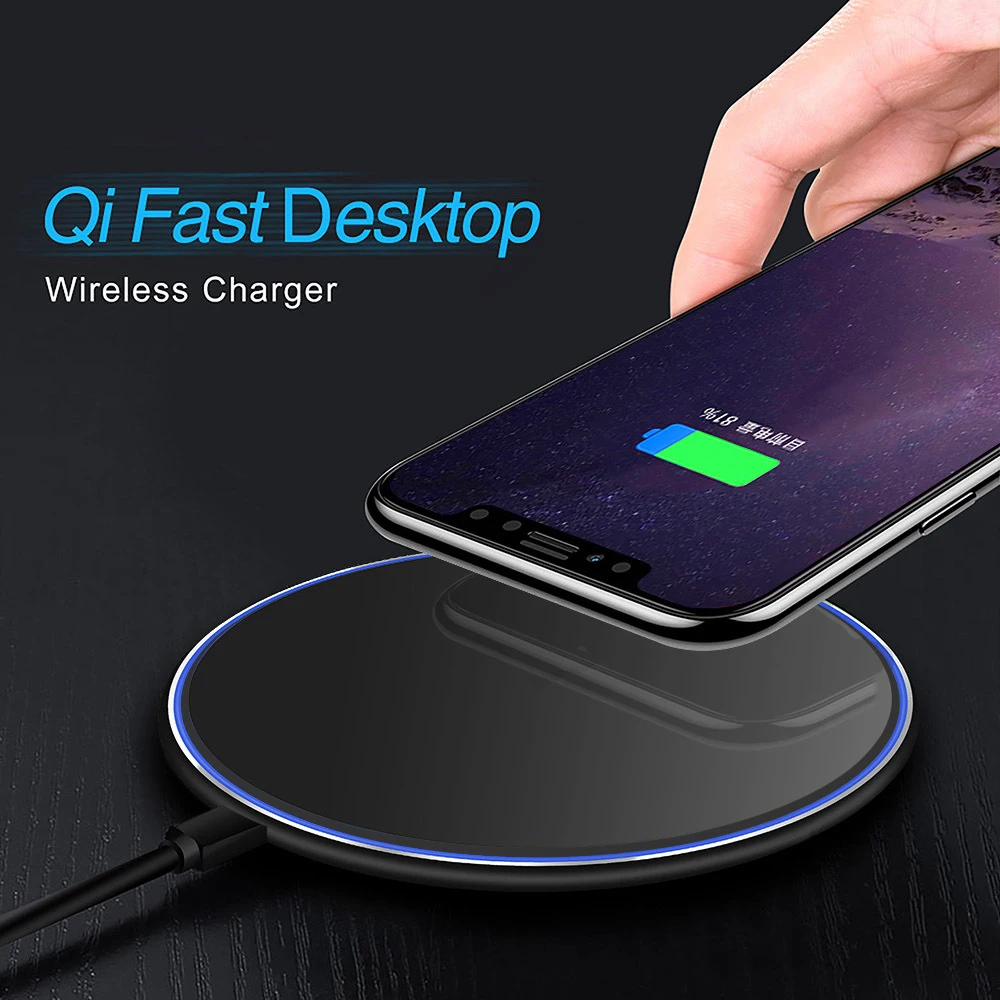 Tkey Qi Беспроводное зарядное устройство 15 Вт быстрый USB универсальный совместимый