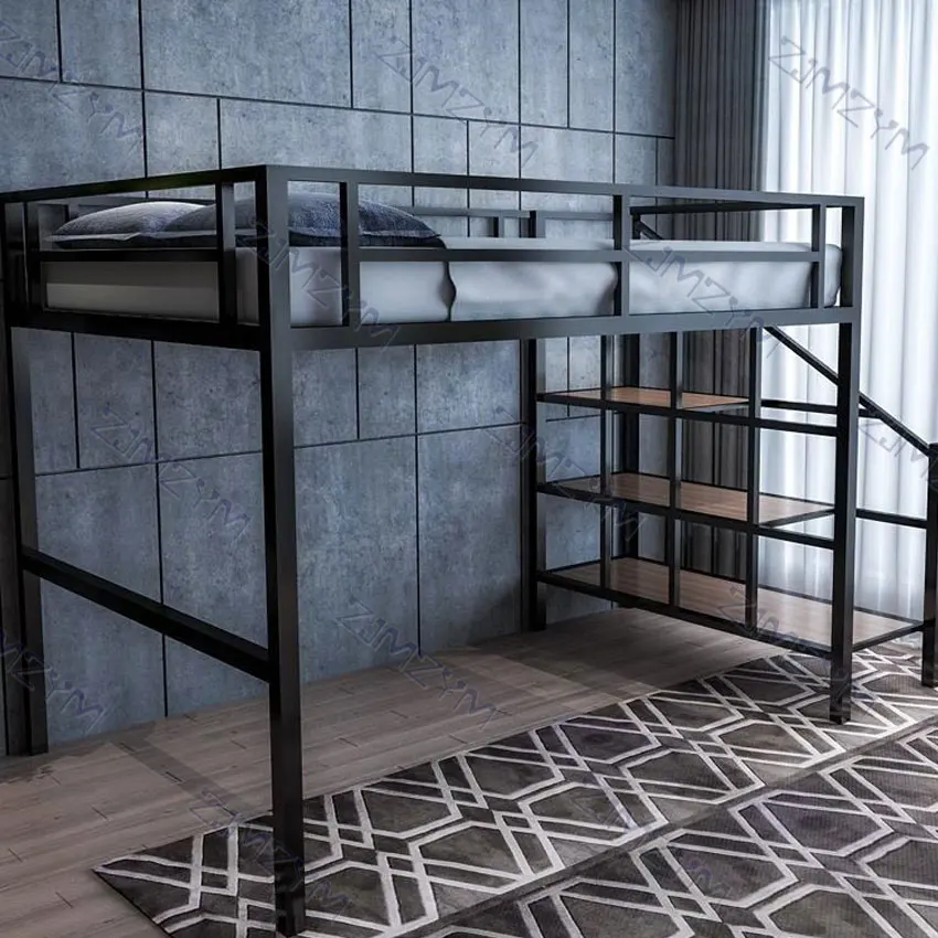 FX0625-05 Bunk Bed Iron Twin Frame High Loft Single Dormitory Multifunctional Home Office Nap Sofa Bedroom With Ladder | Мебель