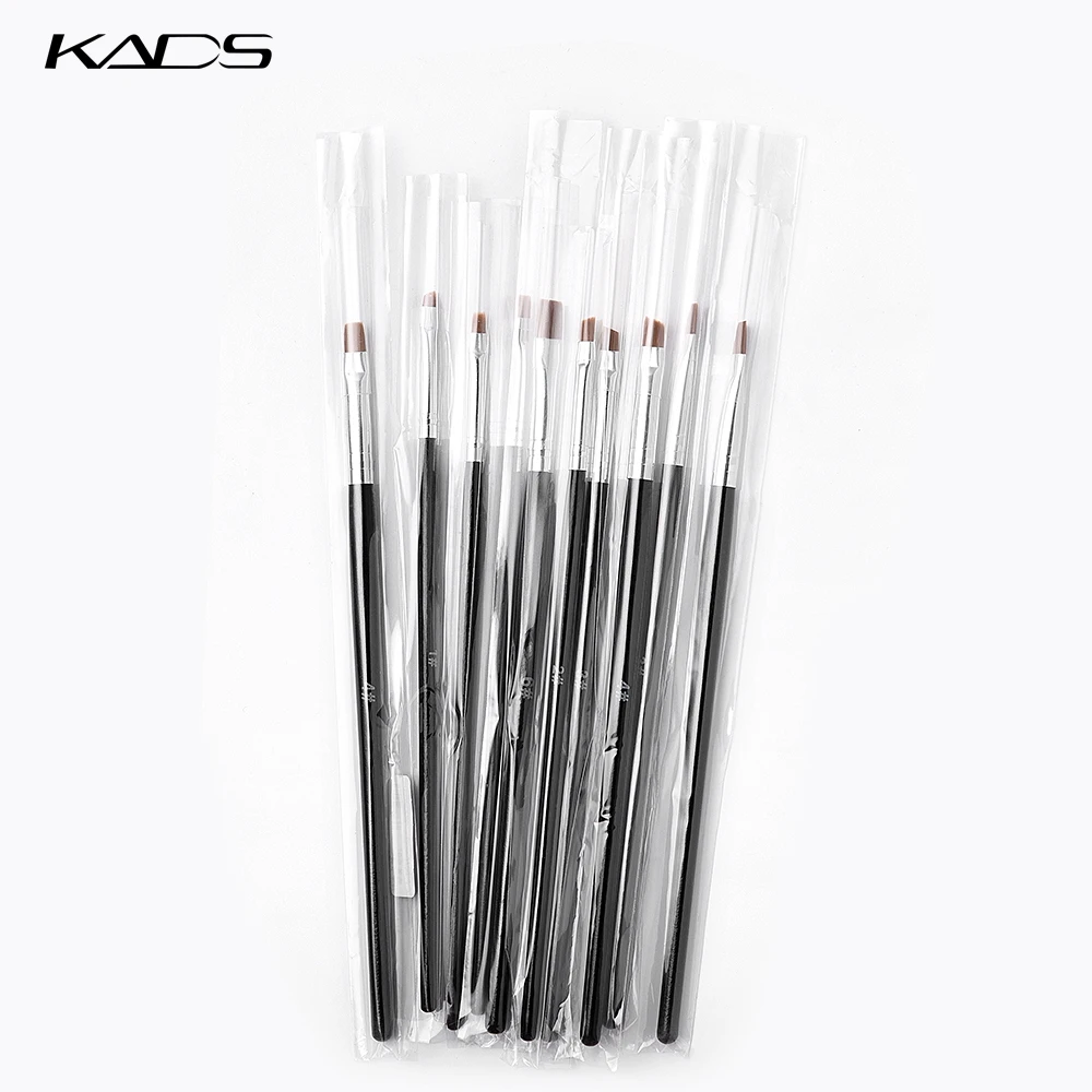 Kads 10 шт./компл. Décoration d'ongles Дизайн Cepillos спираль гелевая ручка подсказки для