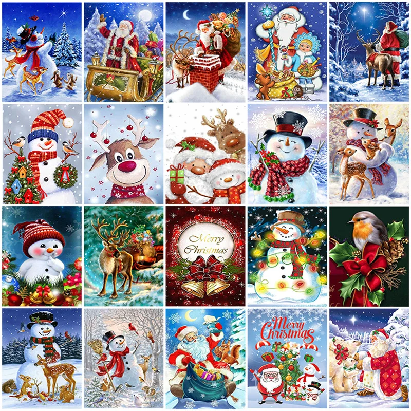 

5D2021 New Christmas Diamond Painting Living Room Bedroom Diamond Embroidery Cross Stitch Christmas Series