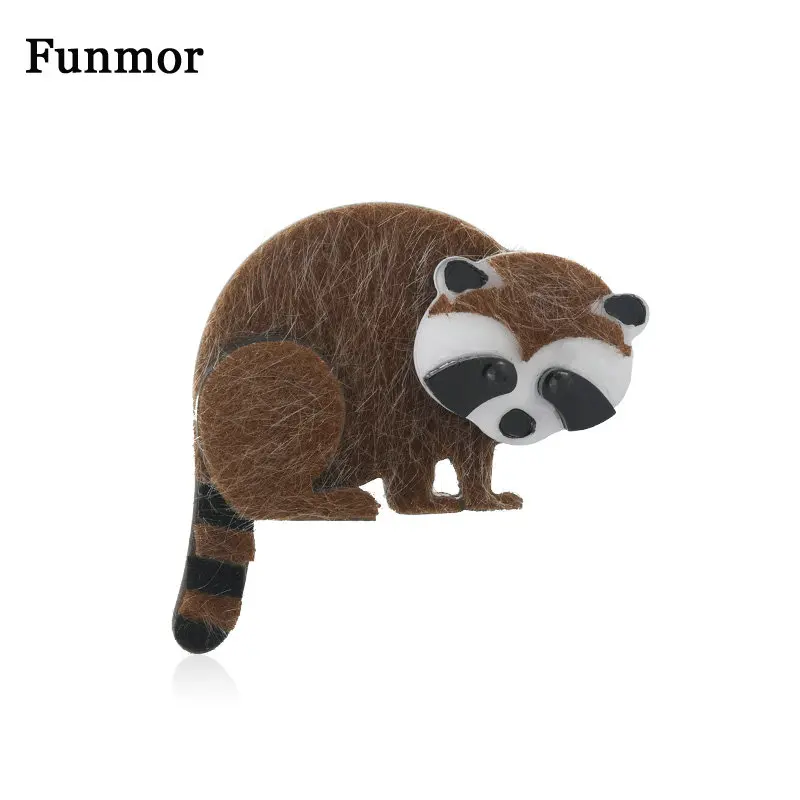 Яркие броши Funmor из енота булавки искусственной кожи акриловые украшения для