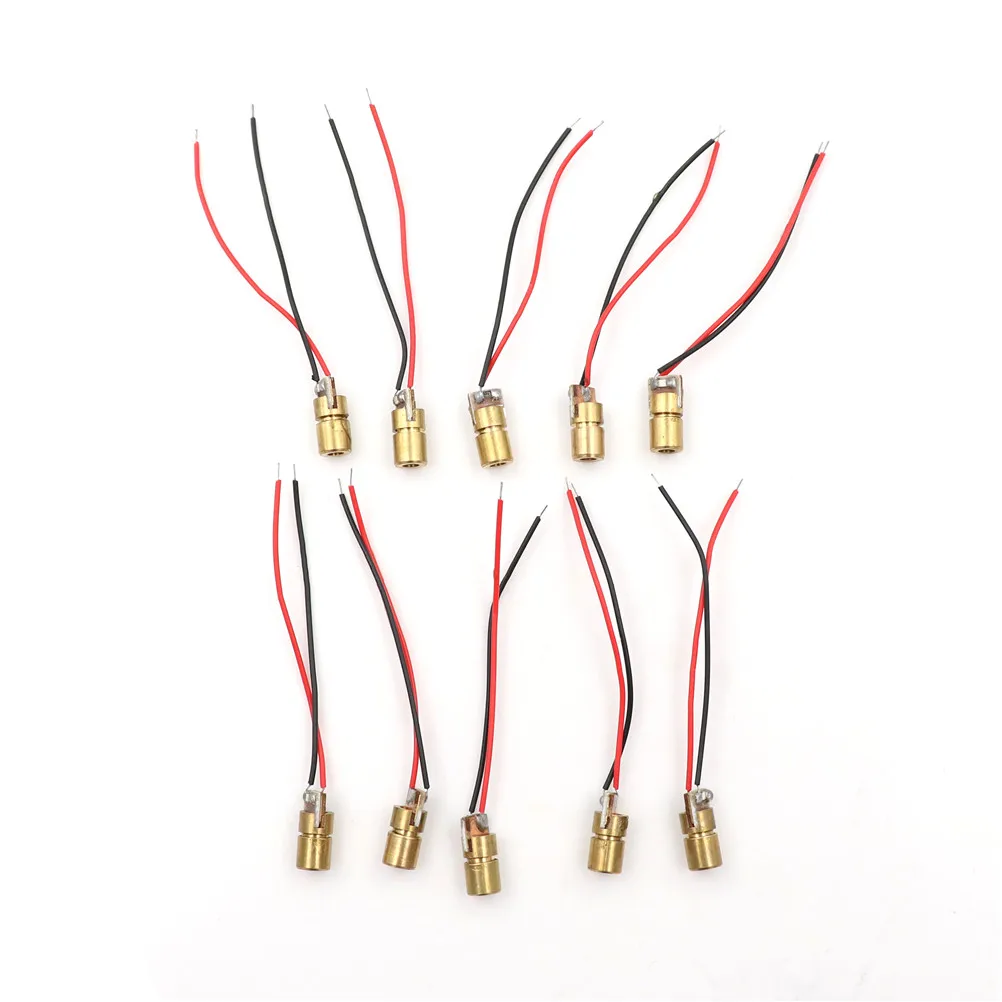 10 шт. Регулируемый точечный модуль лазерного диода красный Медь головка лазерный