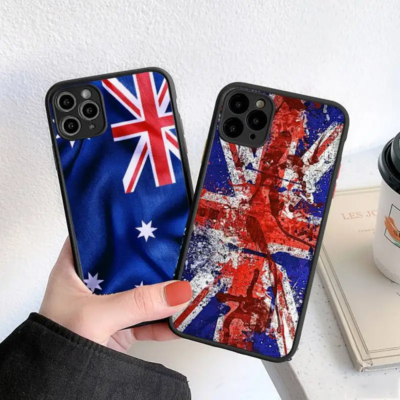 

Australian flag Phone Case matte transparent For iphone 7 8 11 12 plus mini x xs xr pro max cover