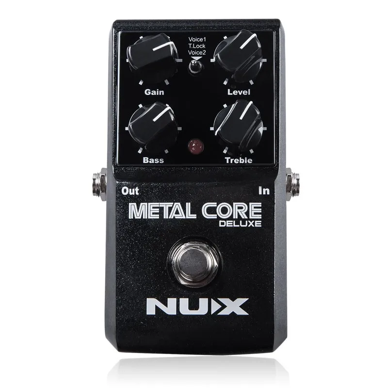 NUX Distortion Guitar Effect Pedal Metal Core DELUXE 2-Band EQ Tone Lock Preset Function True Bypass Effects Guitar Accessories