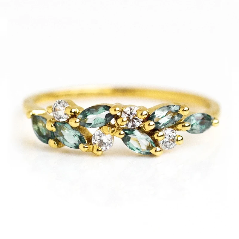 Huitan новые роскошные золотистые женские кольца для свадьбы аксессуары элегантное