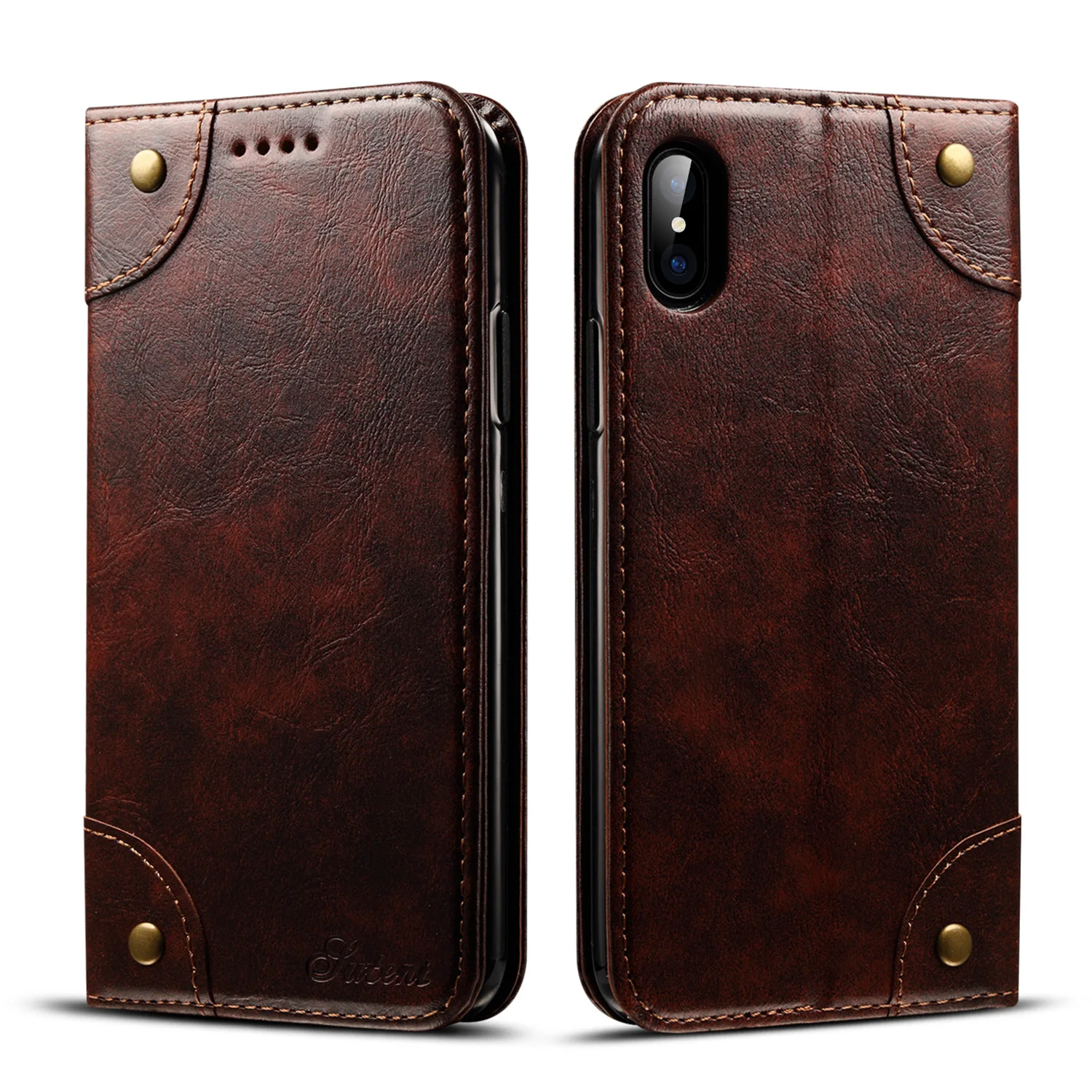 Роскошный деловой чехол-кошелек из натуральной кожи для Iphone X XS XR 8 7 6S Plus, винтажный флип-чехол, кожаный чехол для Iphone 11 Pro Max