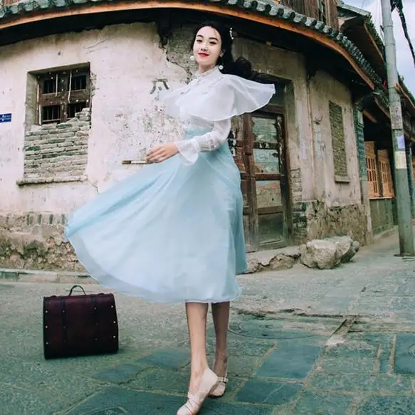 Высокое качество горячая Распродажа 2020 Ретро стиль распродажа стоячий воротник