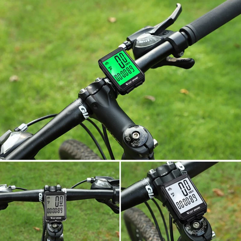 

Bicycle Computer Cycling LED Rate Wireless Stopwatch Backlight Bike Speedometer