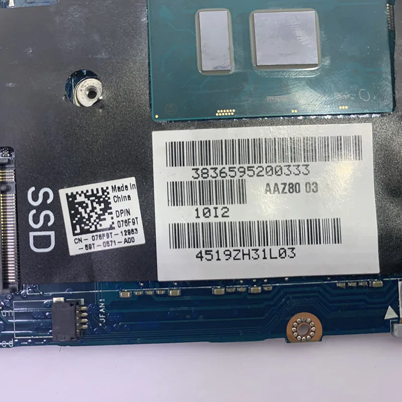 

LA-C881P For DELL XPS 13 9350 CN-076F9T 076F9T 76F9T 13.3 inch laptop motherboard SR2EY i5-6200U 8g Memory