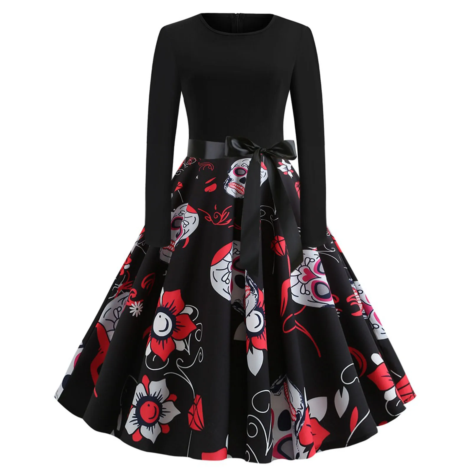 Вечерние платья для Хэллоуина женщин 2021 с длинным рукавом винтажное платье