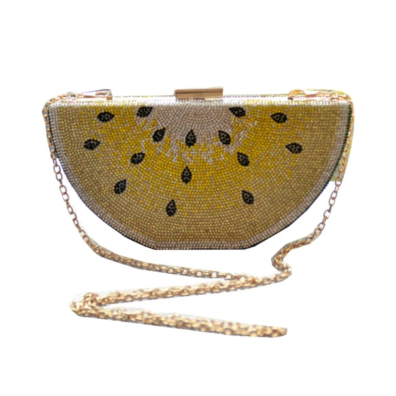 

Watermelon Slice Evening Clutch Bags for Women Rhinestones Handbags Purses G5AE