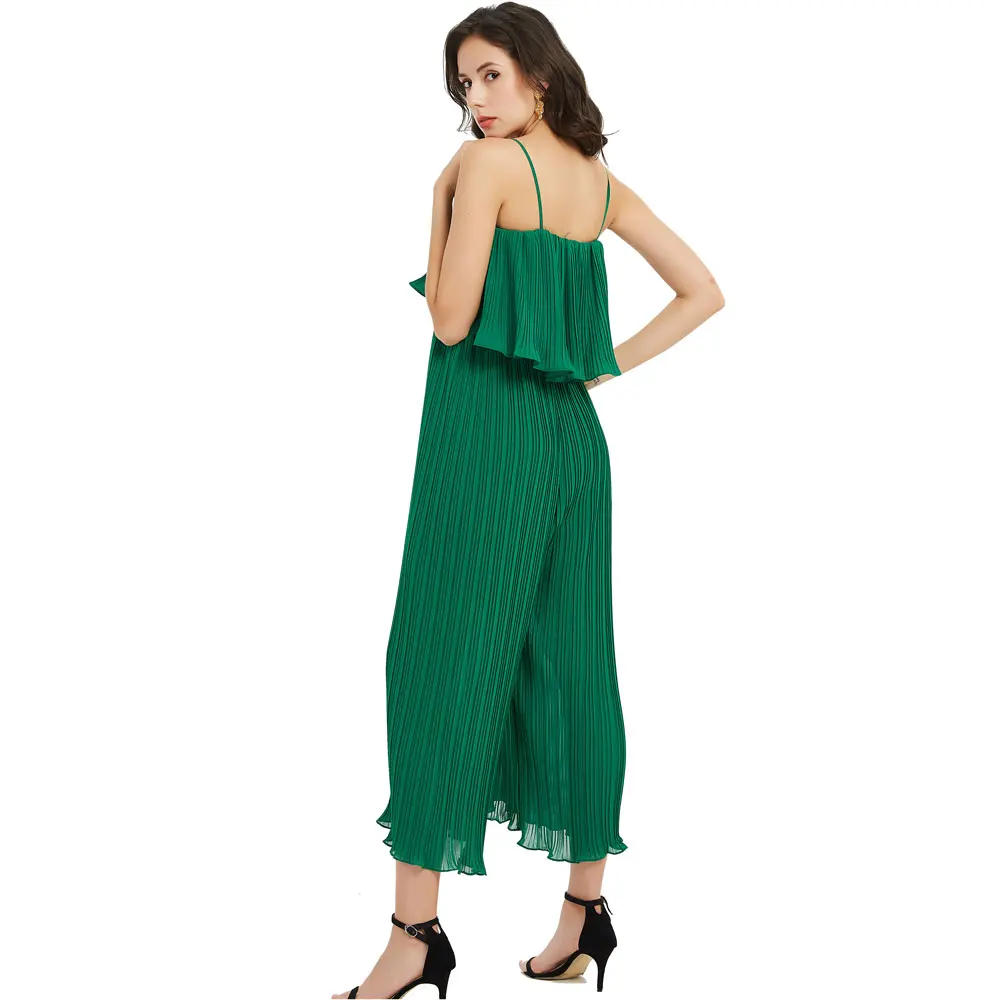 Комбинезон женский с открытыми плечами модный длинный свободный пикантный боди