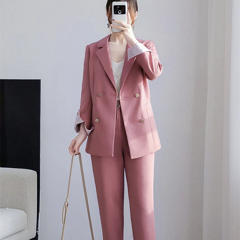 Mozuleva 2020 новые женские офисные Блейзер костюм двубортный Карманы блейзера и