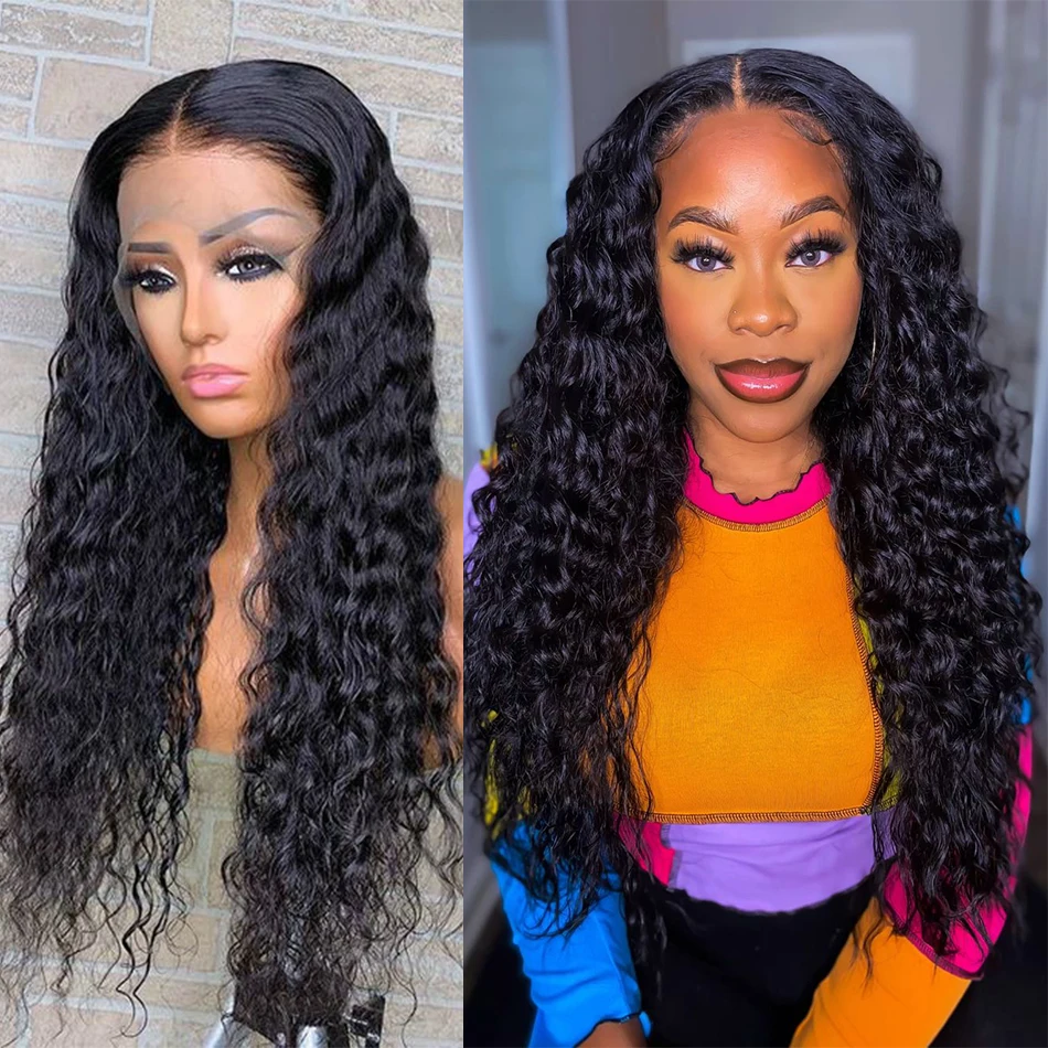 

Парик на сетке 13x4, 30 дюймов, парик из натуральных человеческих волос с водной волной, парик на сетке спереди 4x4, парик на сетке с глубокими вью...