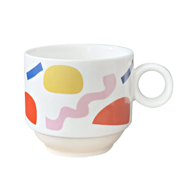 Скандинавская Милая керамическая креативная кофейная кружка с ручкой домашняя