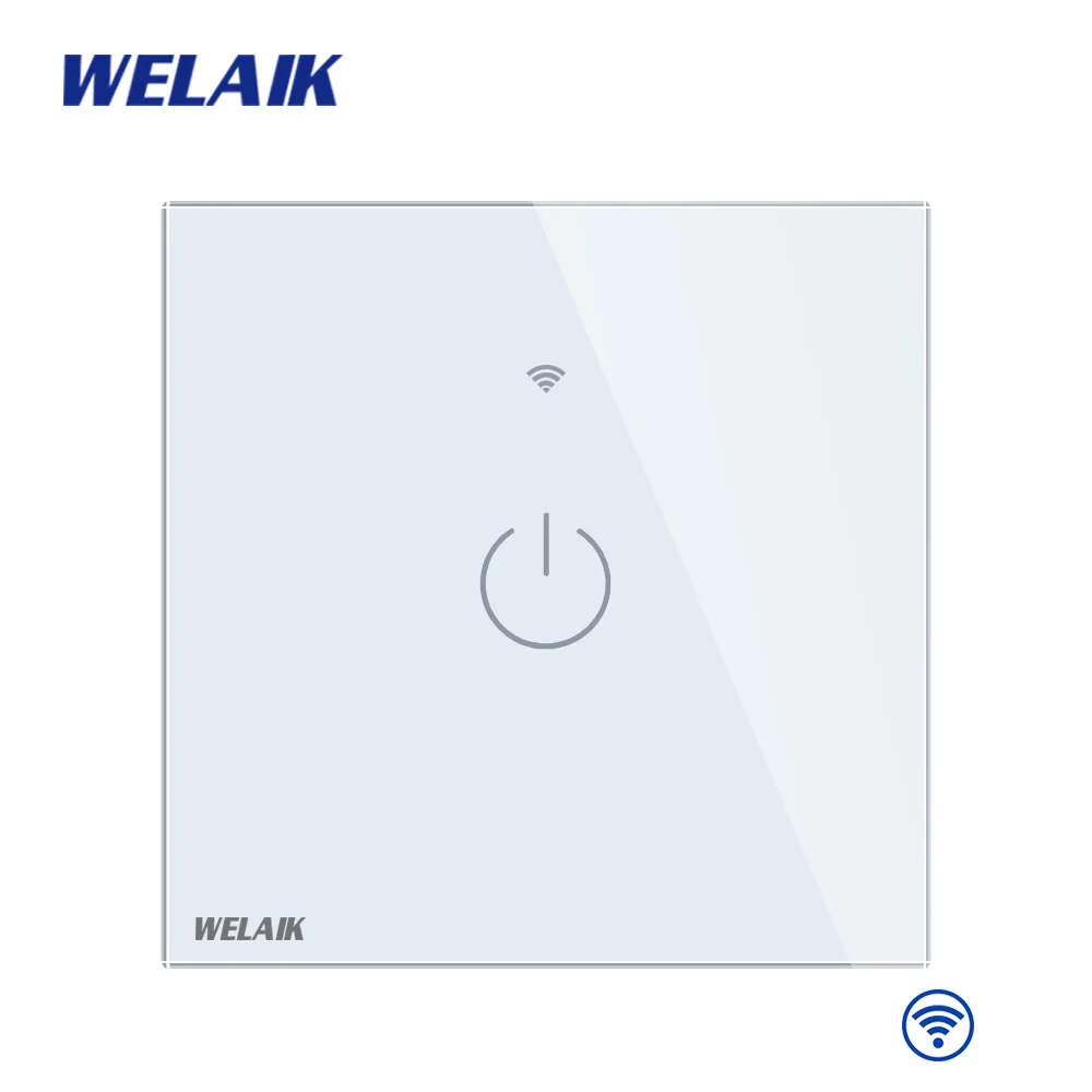 Сенсорный выключатель WELAIK UK с Wi Fi умный высветильник ель со стеклянной панелью