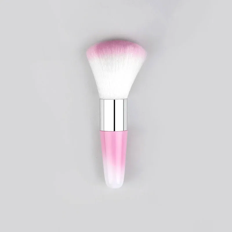 Pink Nail Cleaning Nail Tool Dust Brush Nail Art Care Manicure Dust Cleaning Brush Nail Soft Brush Long Handle Brush Dust Sweep - Цвет: Pink
