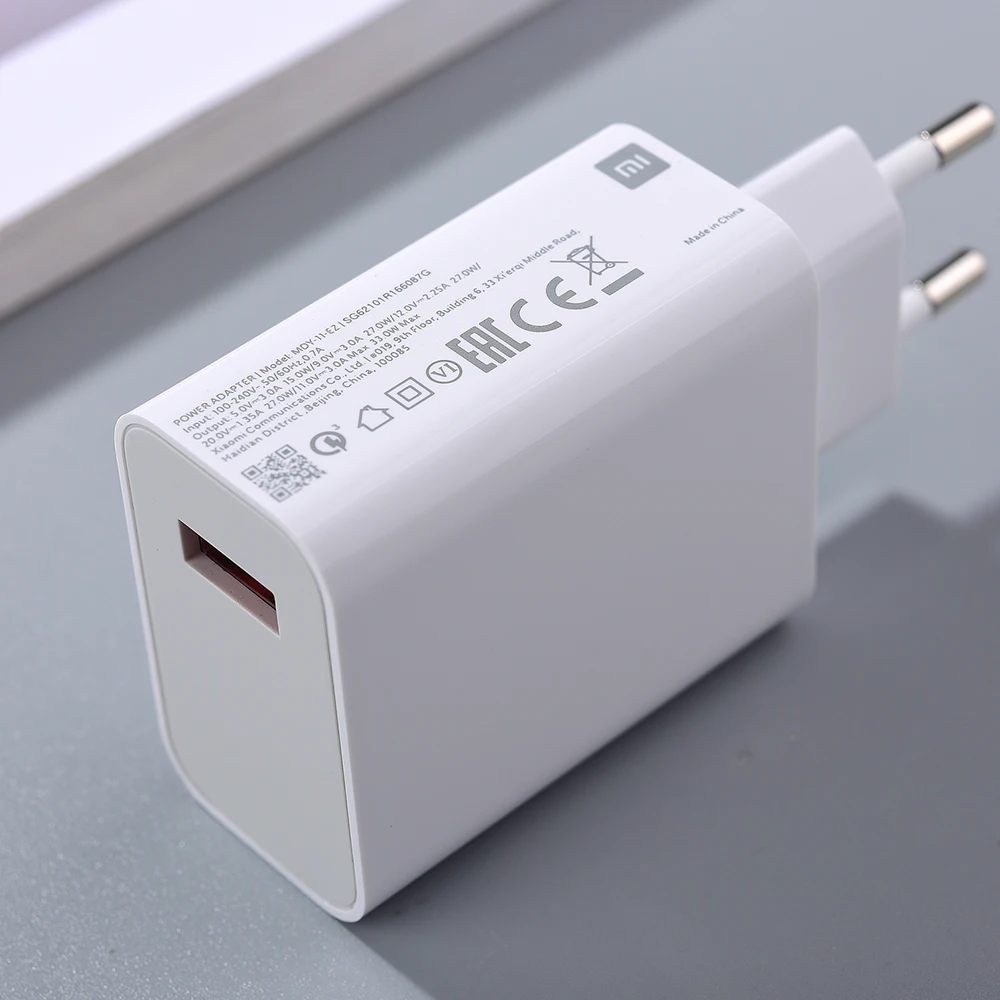 Оригинальное зарядное устройство Xiaomi 33 Вт EU с кабелем для быстрой зарядки 6A Type C Mi