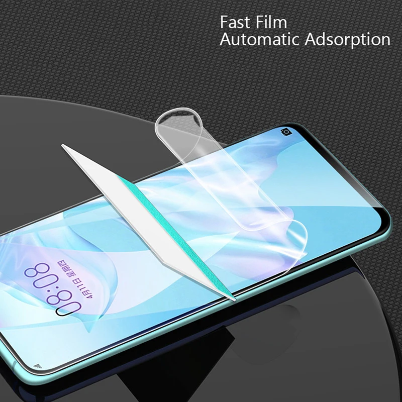3 в 1 9D пленка для полного покрытия для huawei P30 Lite P30 Pro Защитная Гидрогелевая Передняя пленка+ задняя пленка+ стекло для объектива камеры