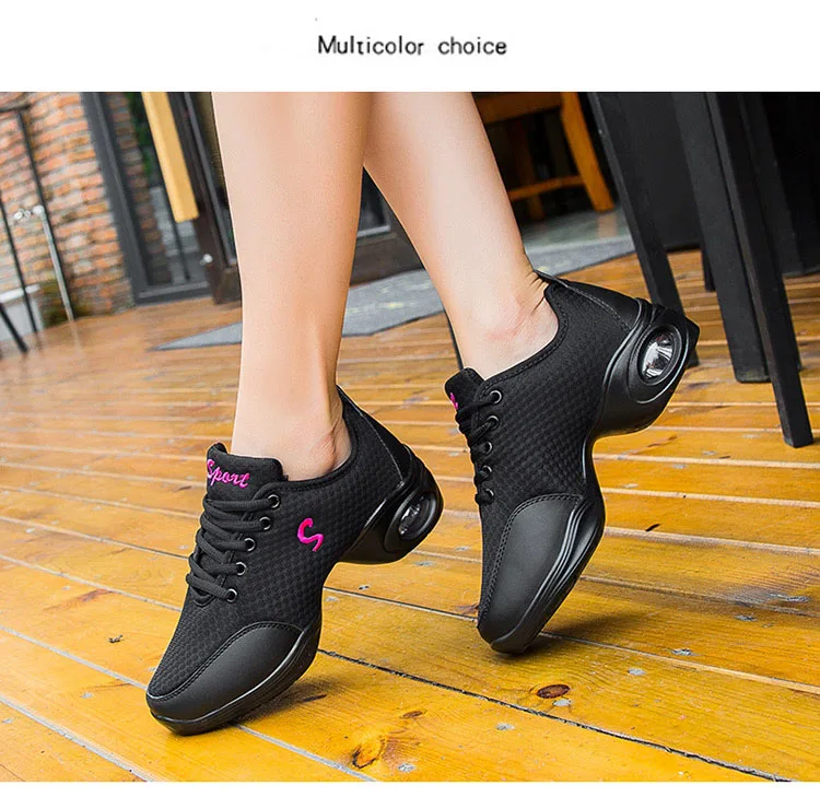 Zapatos De Baile латино Mujer Сальса Танцевальная обувь Лидер продаж новейшая современная женская танцевальная обувь джаз дышащие спортивные сетчатые кроссовки