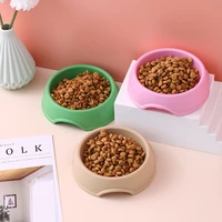 pet bowl candy color single bowl plastic dog bowl pet food utensils dog food bowl cat bowl pet supplies