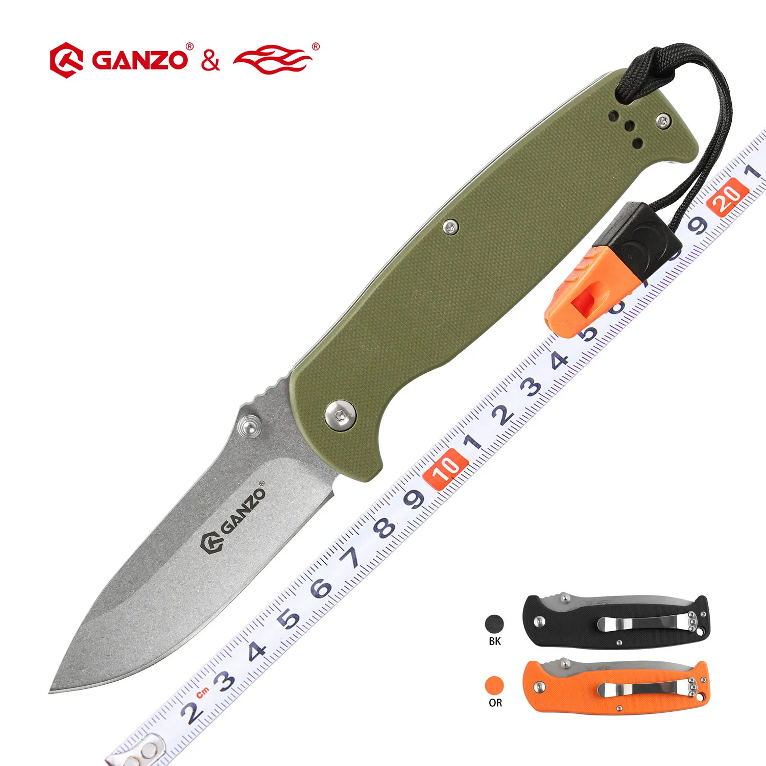 Складной нож Ganzo G7412 Firebird F7412 58 60HRC 440C G10 карманный клинок из углеродного волокна