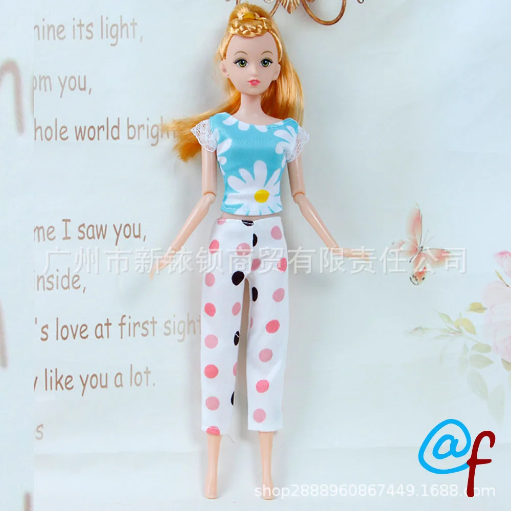 1 комплект кукла с мультяшным рисунком одежда для девочек сделай сам 1/6 г. платье