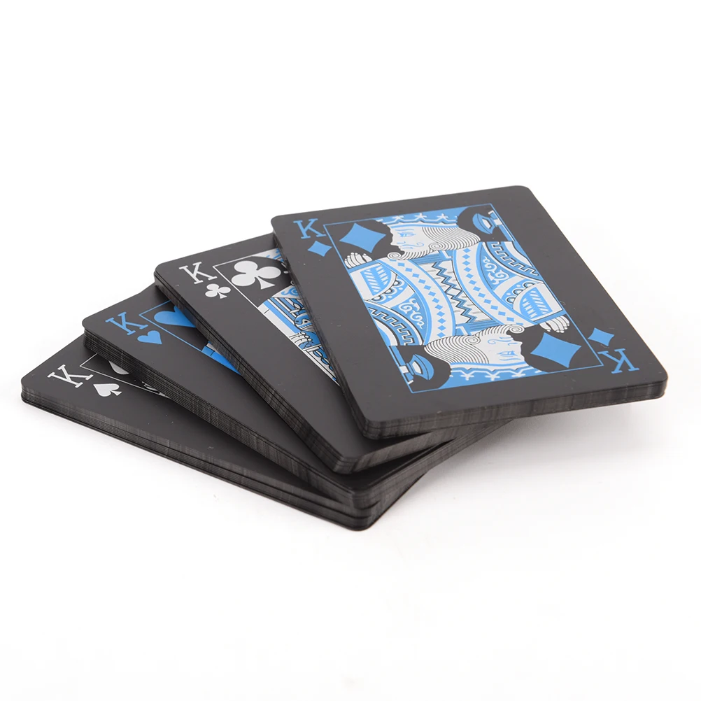 

PVC Black Poker Waterproof Playing Cards Novelty Collection Gift Durable Fastness Poker