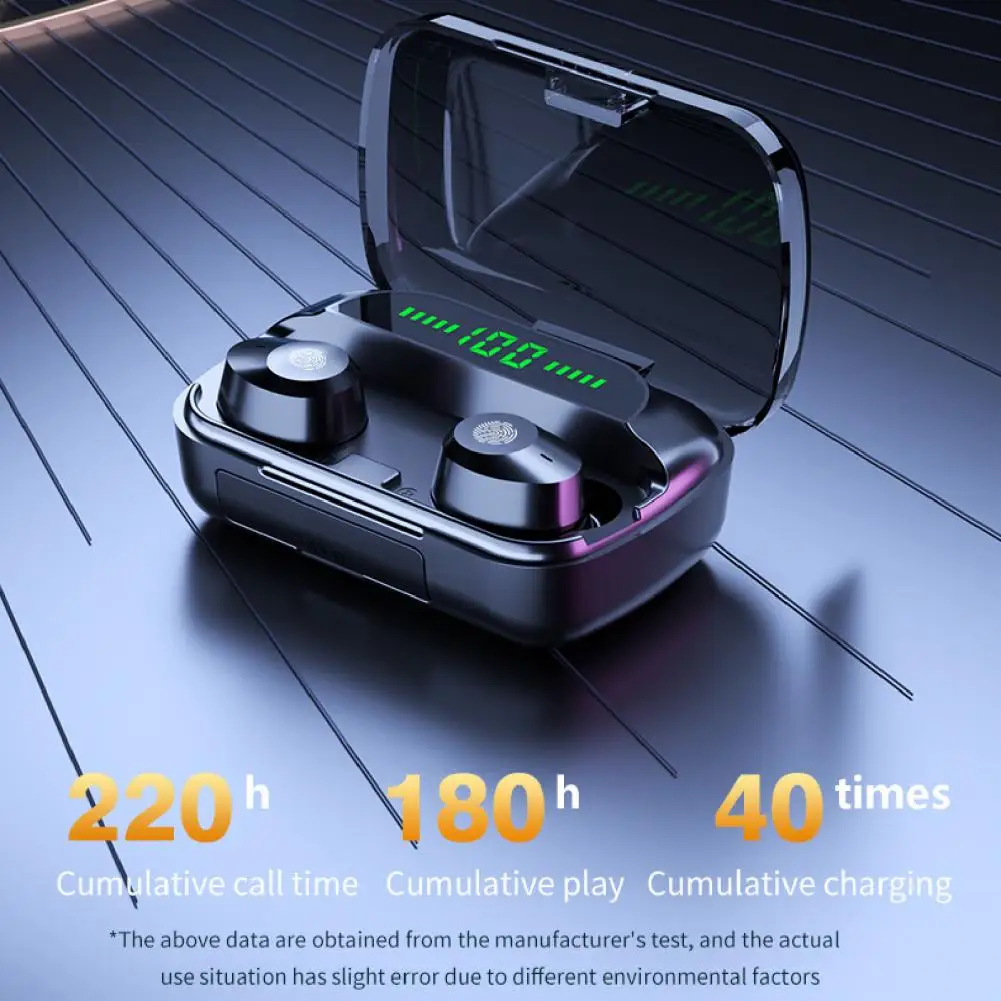 

HOT SALES!!! M5 TWS Bluetooth 5.1 Wireless in-Ear Earphone Earbud Headset with LED Digital Display for Home Gym Office