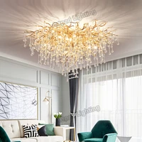 nordic big chandeliers ceiling crystal living room led luxury indoor for home lights hotel dining room light fixtures celling