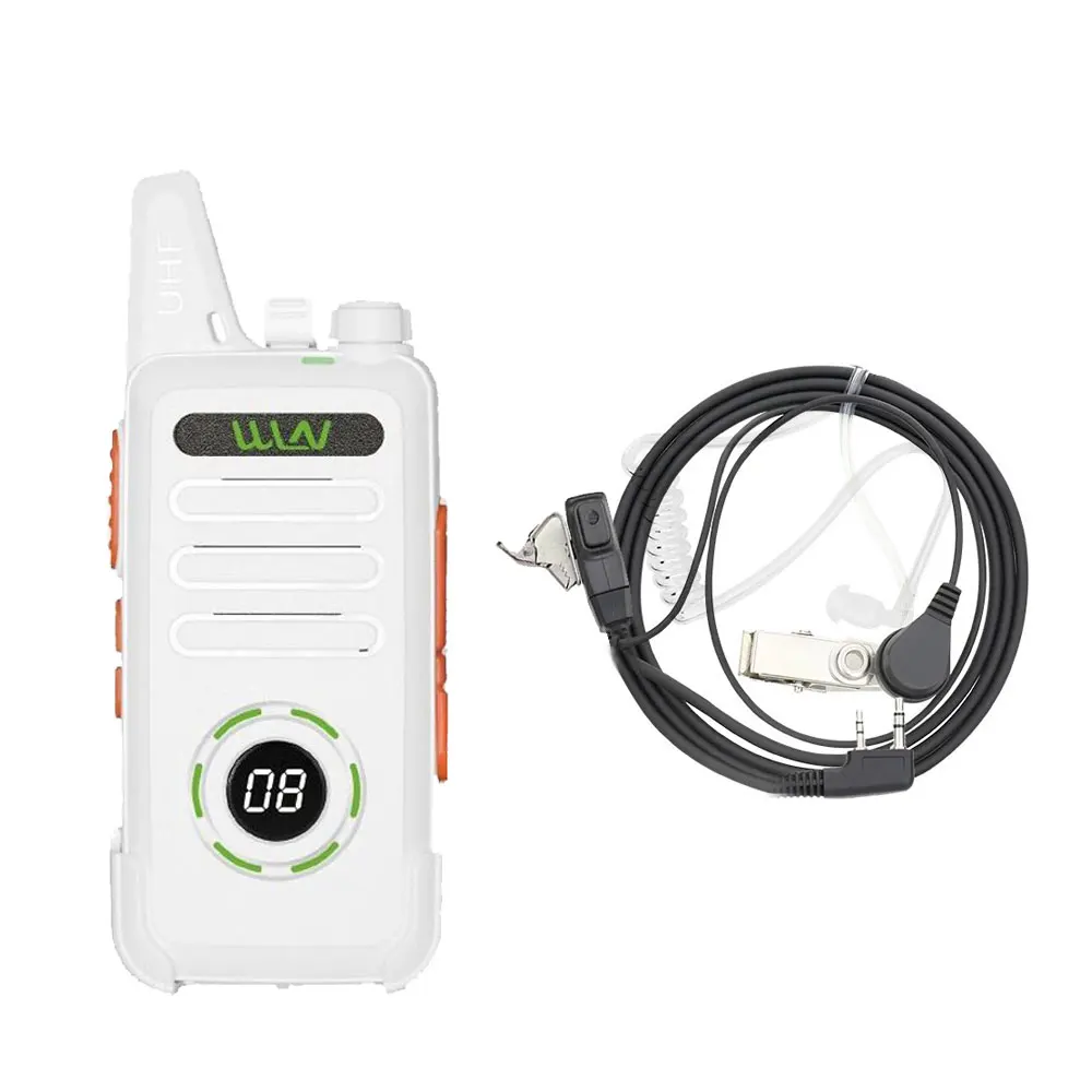 Add an earphone WLN KD-C1 plus UHF 400-470MHz мини портативный fm-приемопередатчик KD-C1plus двухстороннее радио Ham коммуникатор рация со скремблером - Цвет: Add an earphone
