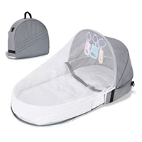 portable baby nest multi function baby travel bed crib with mosquito net foldable baby nest bassinet infant sleep paper package