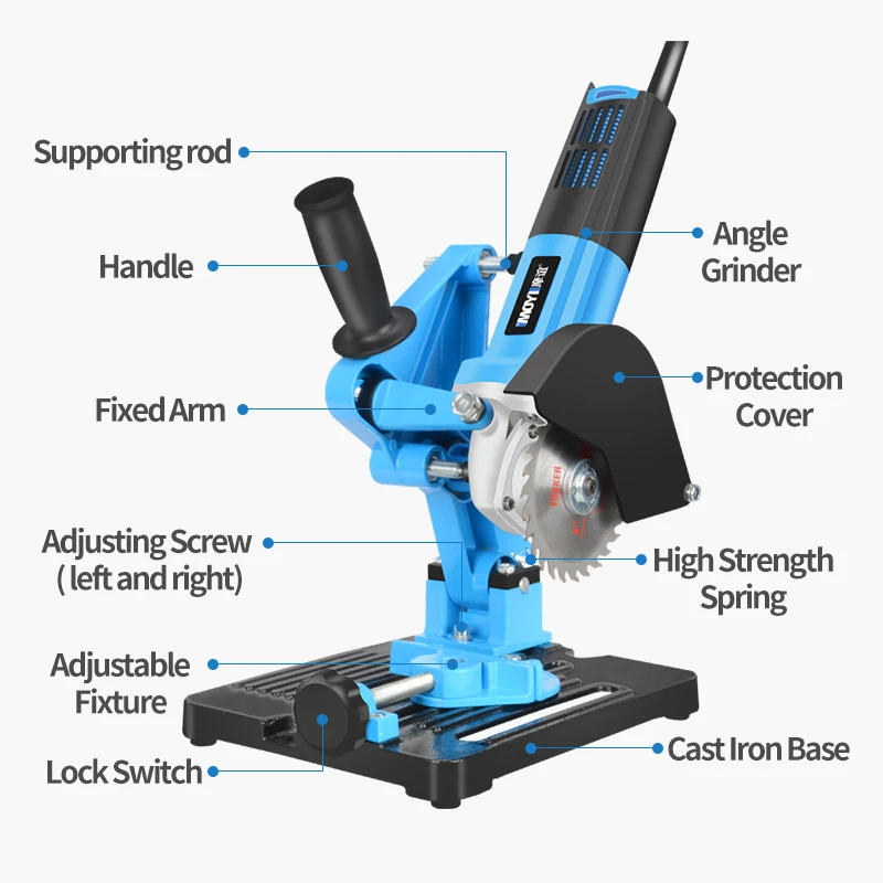 Подставка для угловой шлифовальной машины MOYI подставка 100 125 фрез с чугунным