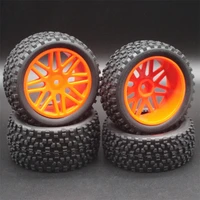 4pcs rc 110 scale off road car tires tyre and wheels 85mm for buggy short truck hsp 94106 94166 94107 94170 94177 66015 35