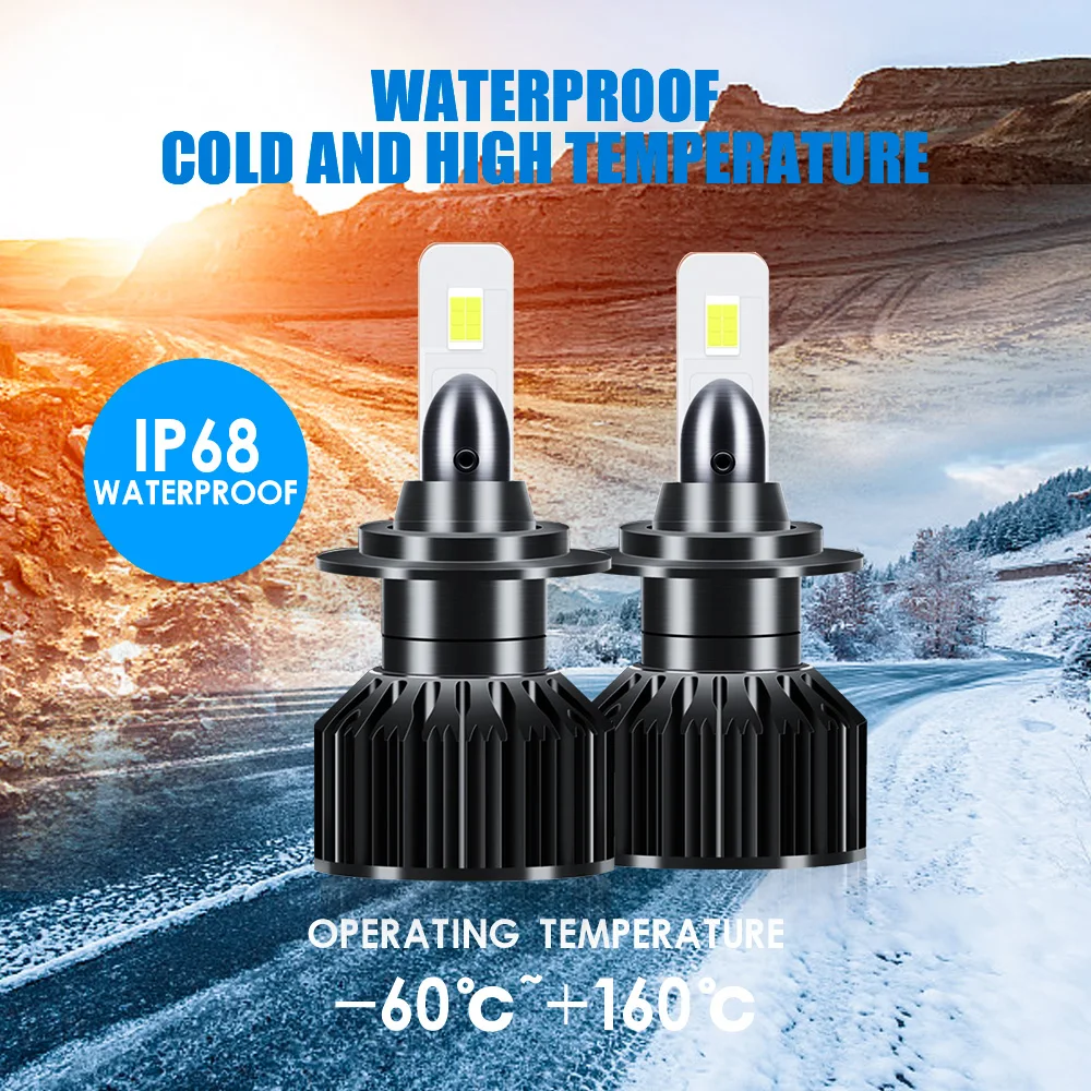 Infitary Mini светодиодные лампы для автомобильных фар 20000LM CSP 3570 Chips H1 H8 H9 H10 H11 H3 H7 H27 880 881