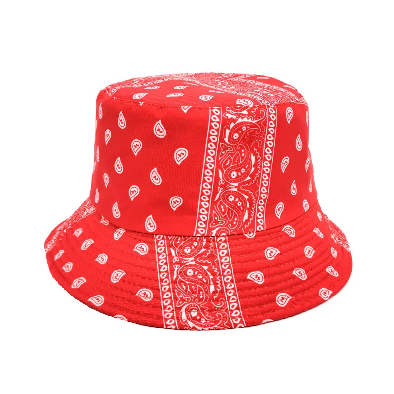

Spring New Basin Cap Summer Cashew Flower Pattern Retro Fisherman Hat Fashion Printing Outdoor Casual Bucket Hat Unisex