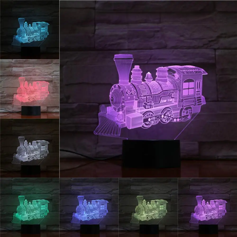 3D USB лампа с сенсорным управлением светодиодный ночсветильник дистанционным для
