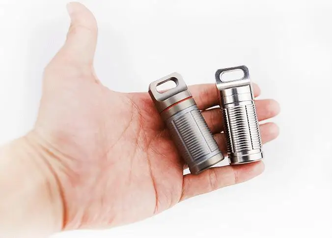 F4 титановый водонепроницаемый футляр для таблеток держатель бутылки брелок