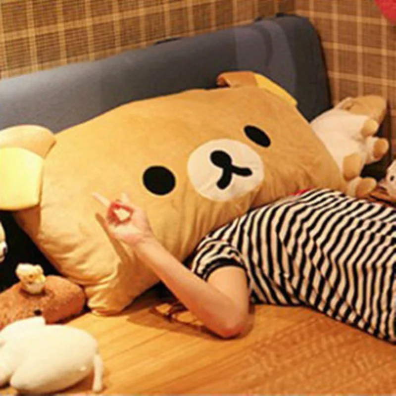 Мультяшная Подушка Rilakkuma плюшевые игрушки съемные и моющиеся подушки для